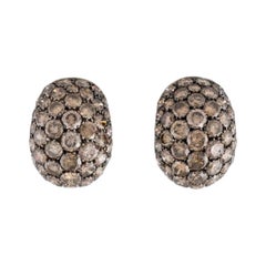 Pasqual Bruni 18k 20.14ctw Diamond Dome Earclips