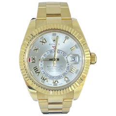 Rolex Sky-Dweller Automatic 42mm Yellow Gold Mens Oyster Bracelet Watch 326938