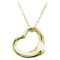 TIFFANY & Co. Collar Colgante Corazón Abierto Elsa Peretti Oro 18K 16mm