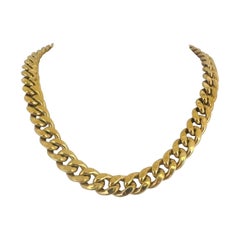 10k Yellow Gold 77.5g Hollow Thick 13mm Cuban Link Chain Necklace 20"