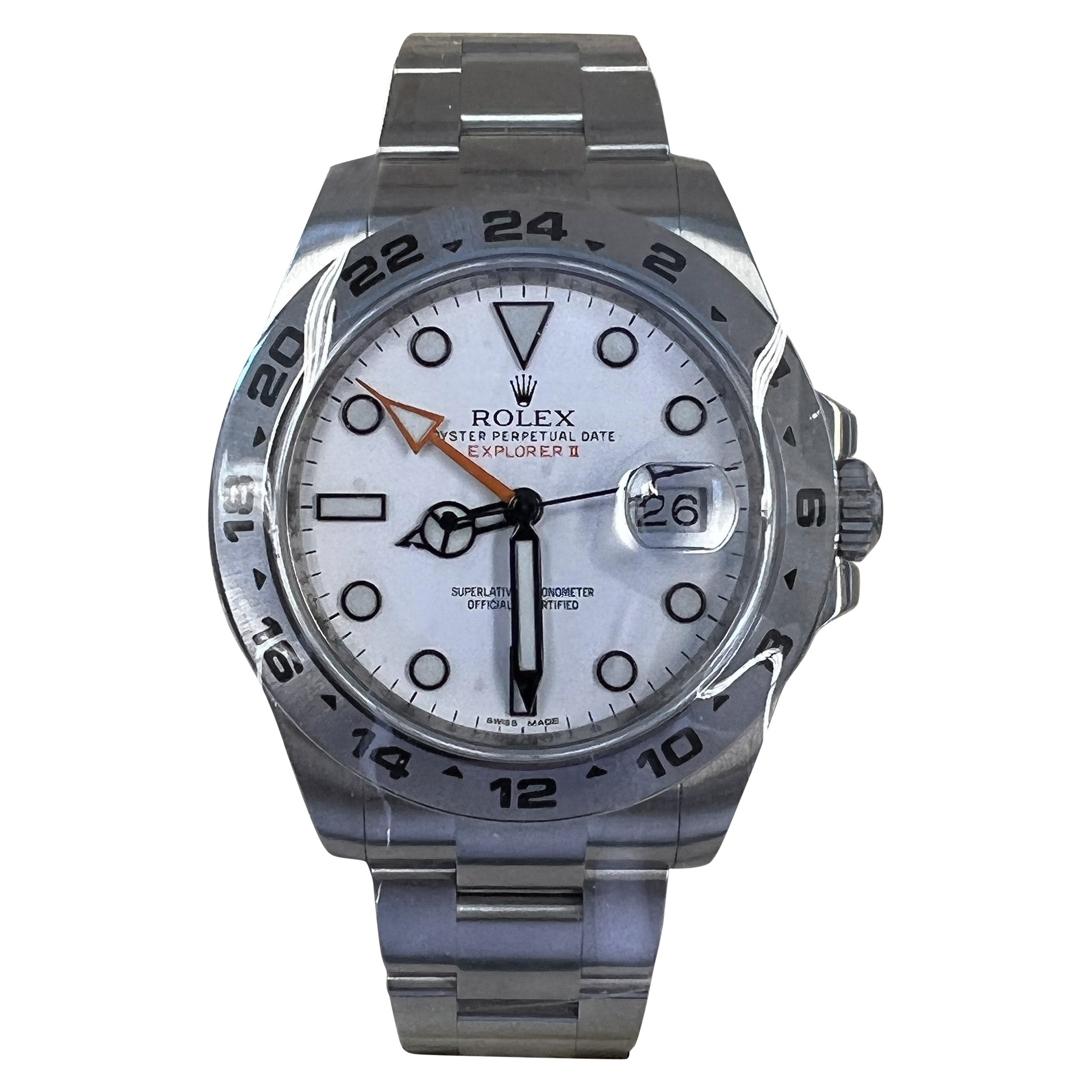 Rolex Explorer II MINT Esfera Blanca Caja y papeles
