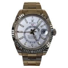 Rolex Sky-Dweller Yellow Gold White Dial Box and Papers