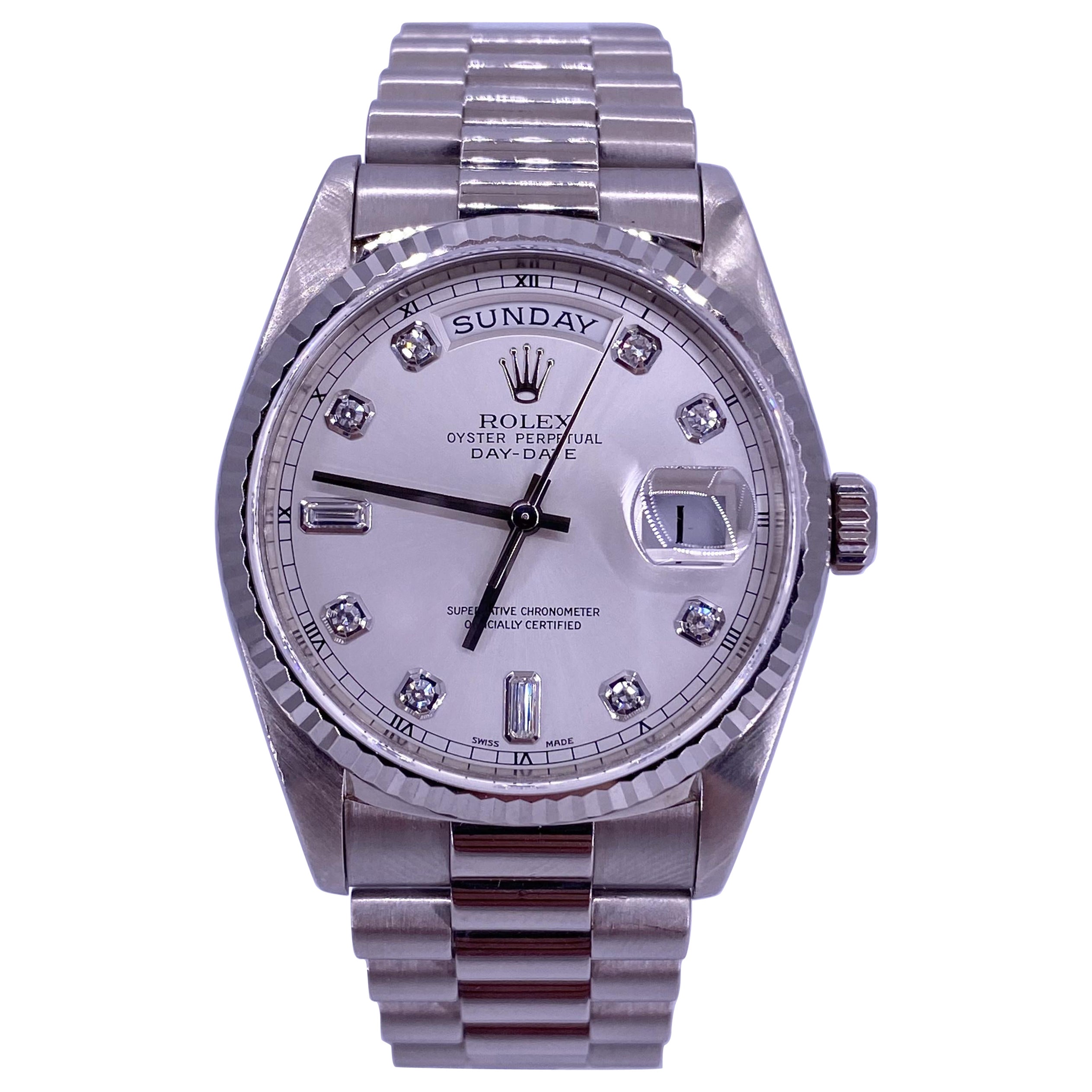 Rolex Day-Date 36 Original Diamond Dial 18k White Gold