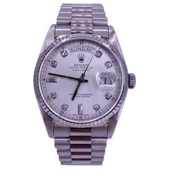 Rolex Day-Date 36 Originale Quadrante con diamanti Oro bianco 18 carati