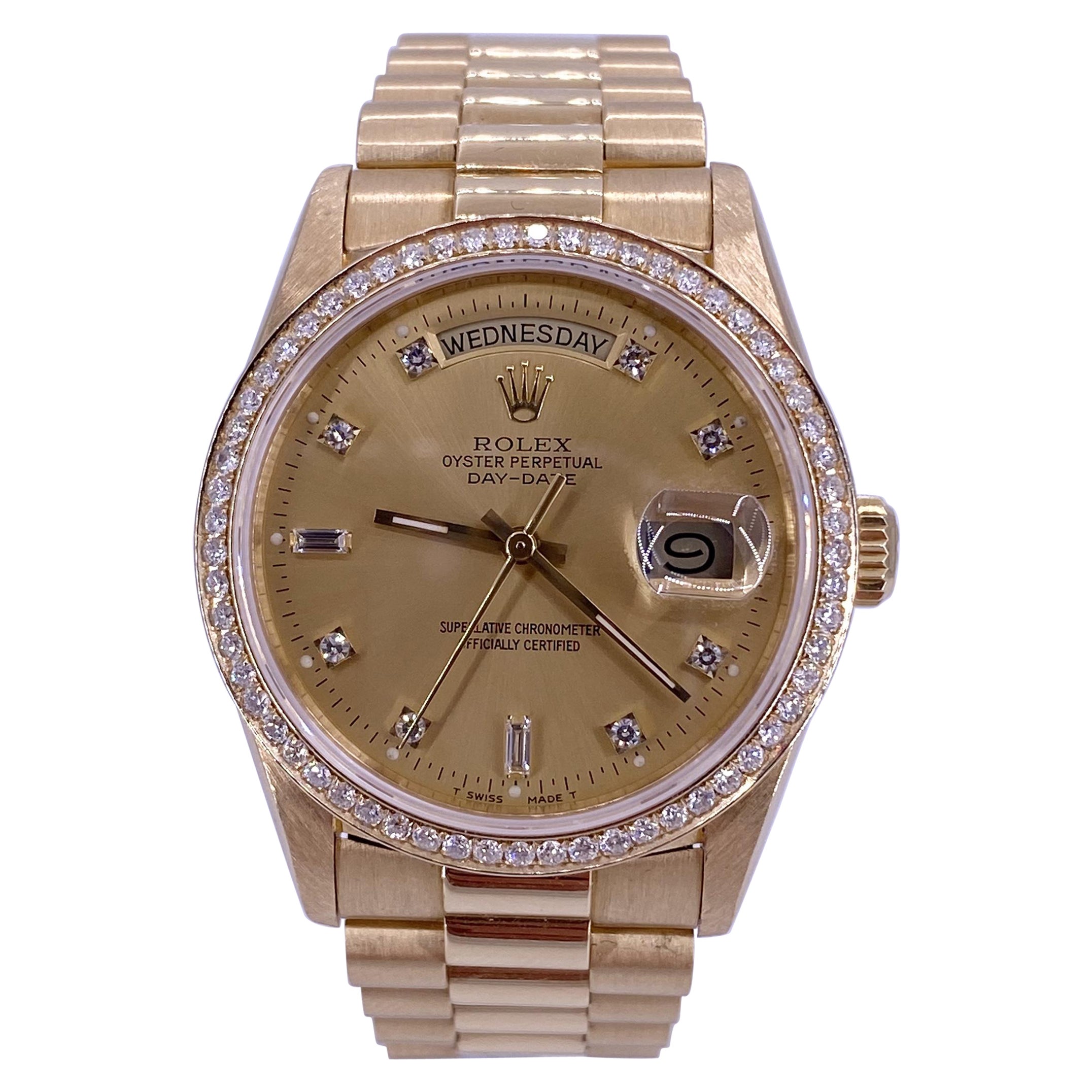 Rolex Montre President Day-Date 36 President avec cadran original et lunette personnalisée