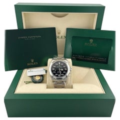NEW 2023 Rolex Air-King 40mm Green Black Stainless Steel Mens Watch 126900
