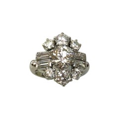 Bague en platine et diamants