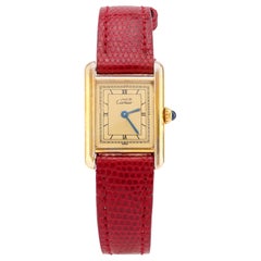 Montre Tank Cartier Paris plaquée or