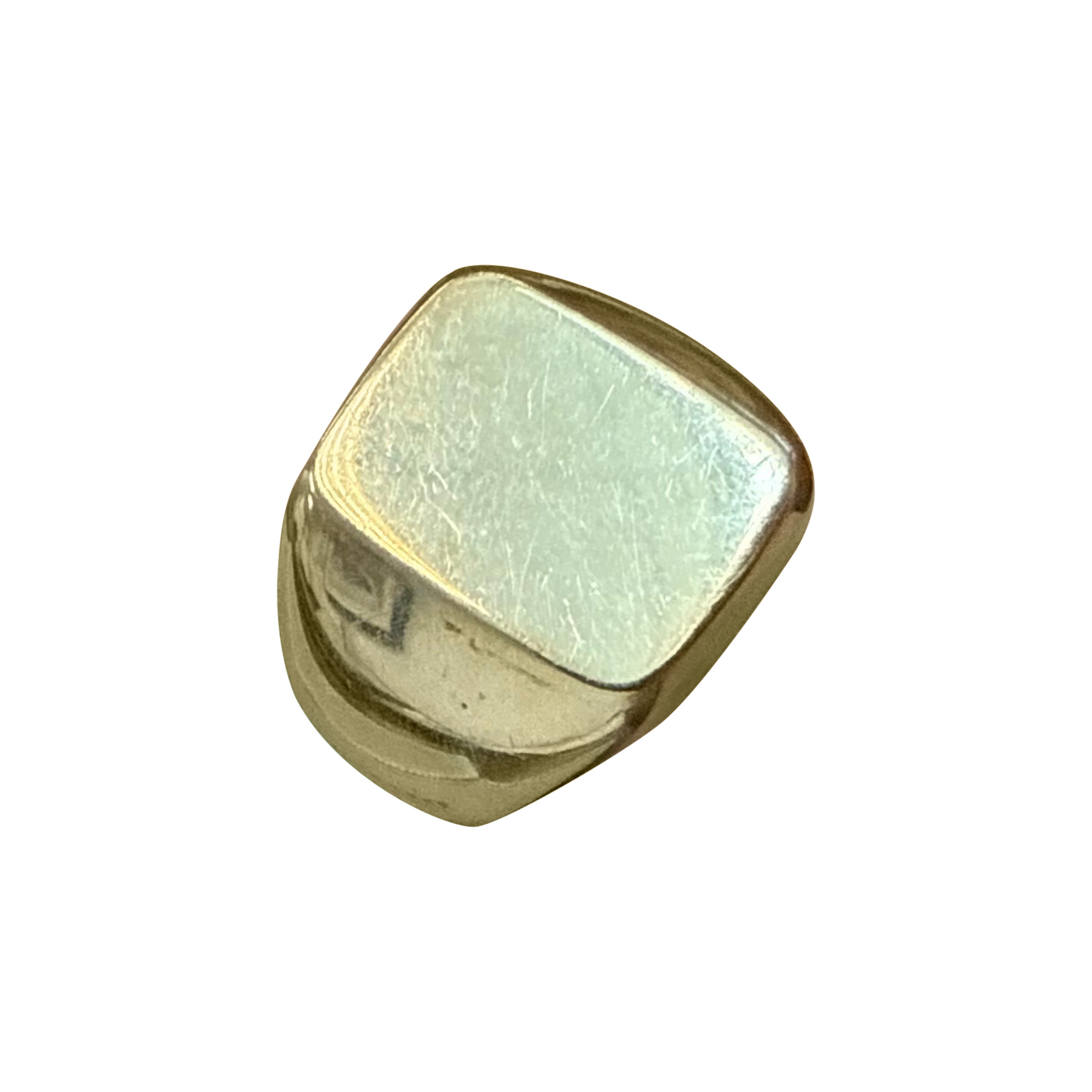TIFFANY & CO. Vintage 1960s 14k Yellow Gold Signet Ring w/Pouch Rare