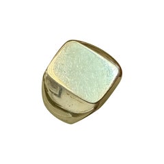 TIFFANY & CO. Bague signet rare vintage des années 1960 en or jaune 14 carats avec pochette