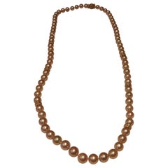 NWT $40, 000 18KT Gold Fancy Natural Pink Pearl Diamond Necklace