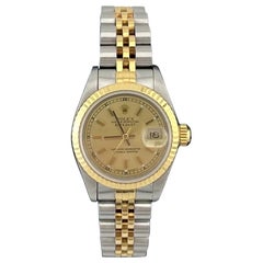 Rolex Datejust Automatikstahl Gelbgold Damen Jubiläums-Armbanduhr 69173