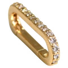 Fermoirs ovales en or massif 14k pour diamants Charms Enhancer Pendant Lobster Clasps.