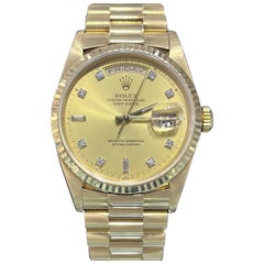 Reloj Rolex President Day-Date 18238 36mm Oro Amarillo 18K Esfera Diamante