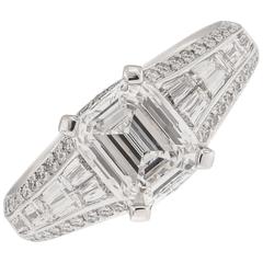 Christopher Designs Crisscut Diamond Platinum Engagement Ring 2