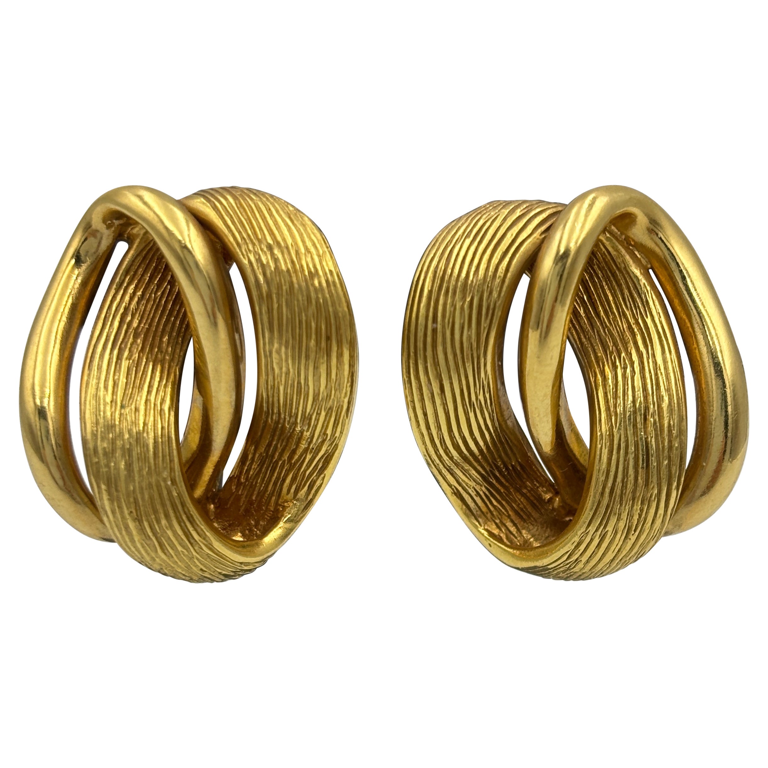 1970er Jahre Italienische Ohrringe aus 18k Gold