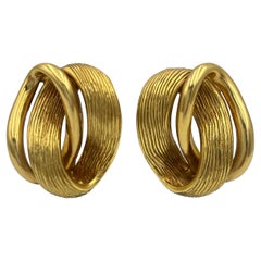 1970er Jahre Italienische Ohrringe aus 18k Gold