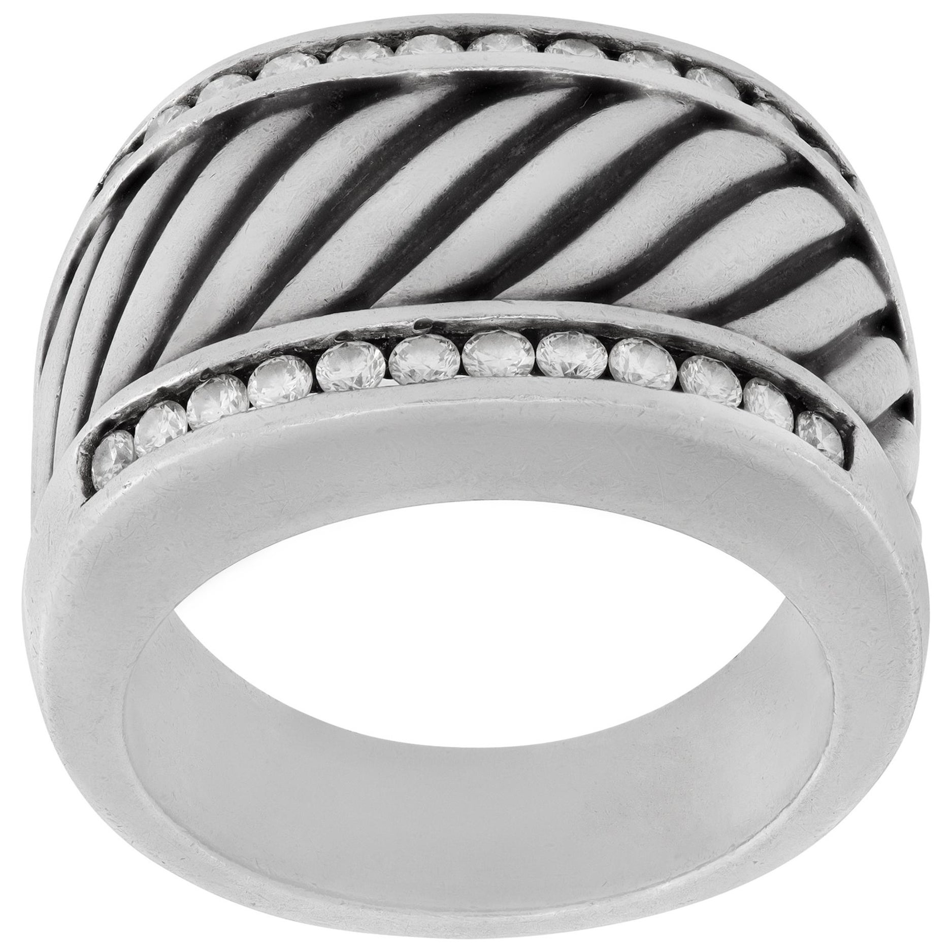 David Yurman Cable Cigar Sterling Silver Ring