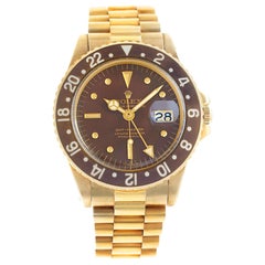 Rolex GMT-Master "Rootbeer" Yellow Gold Automatic Wristwatch Ref 1675