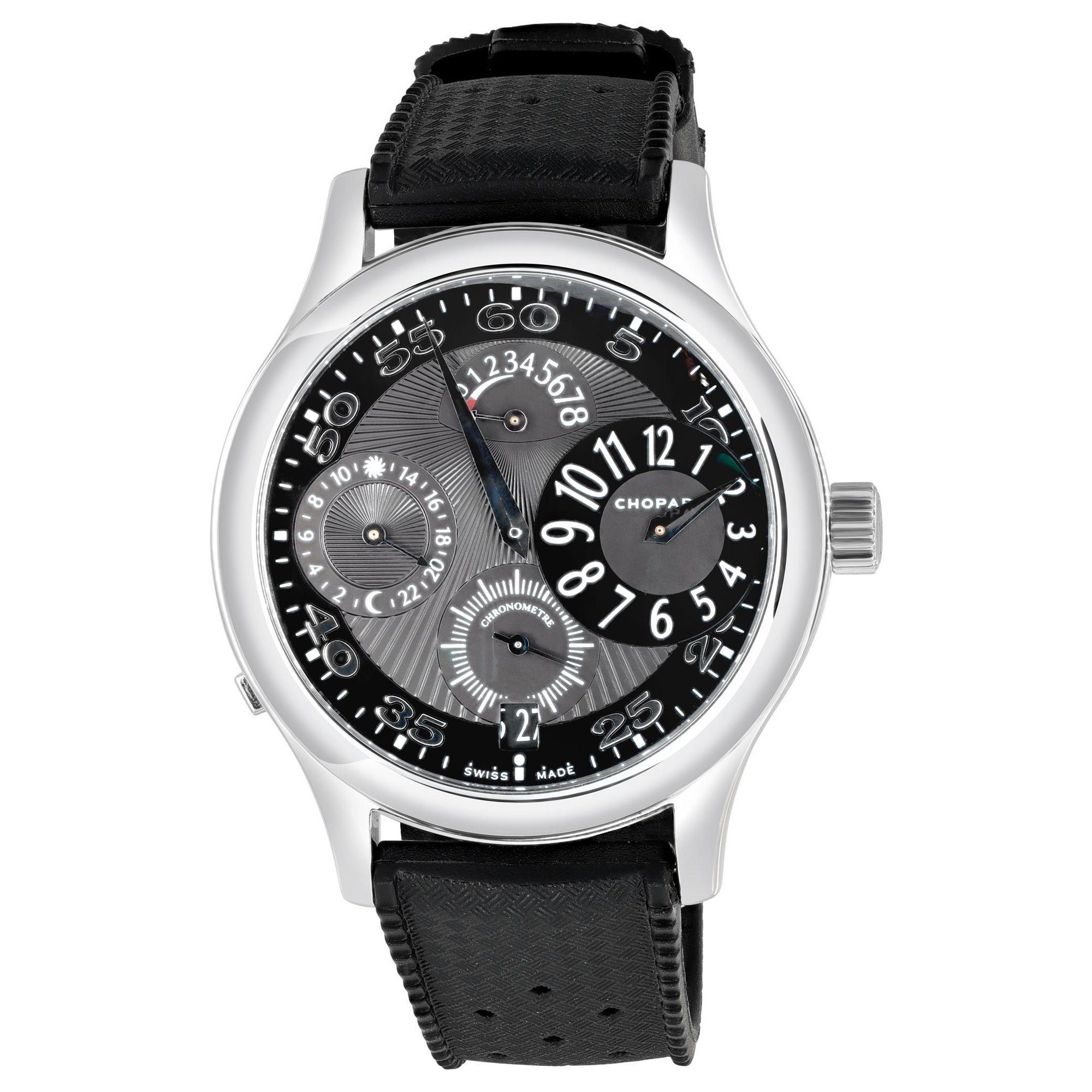 Chopard L.U.C. Tech Regulator Stainless Steel Manual Wind Wristwatch Ref 16/8449