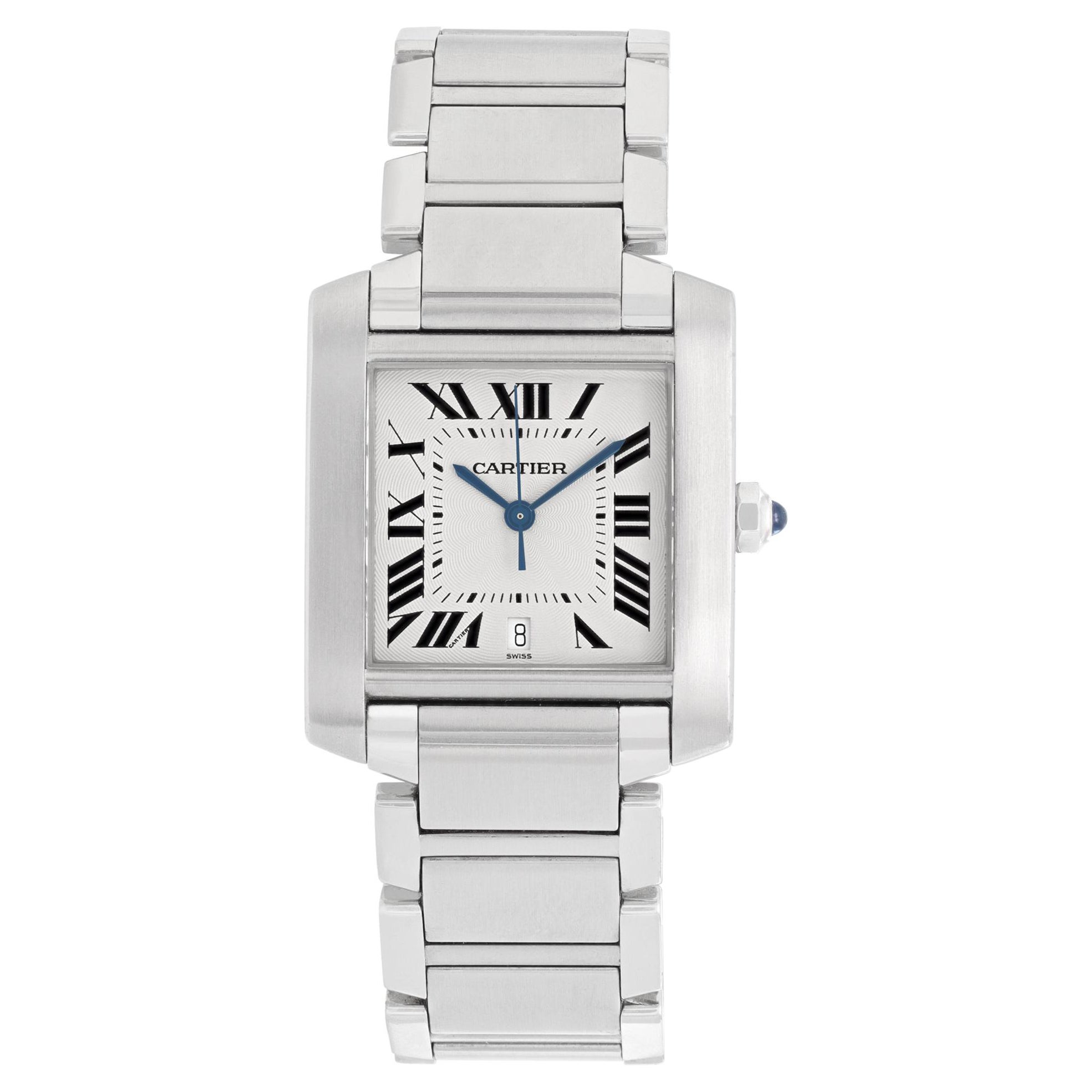 Cartier Tank Française Stainless Steel Automatic Wristwatch Ref W51002Q3