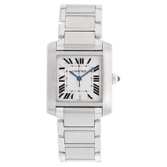Cartier Tank Française Edelstahl Automatik-Armbanduhr Ref W51002Q3