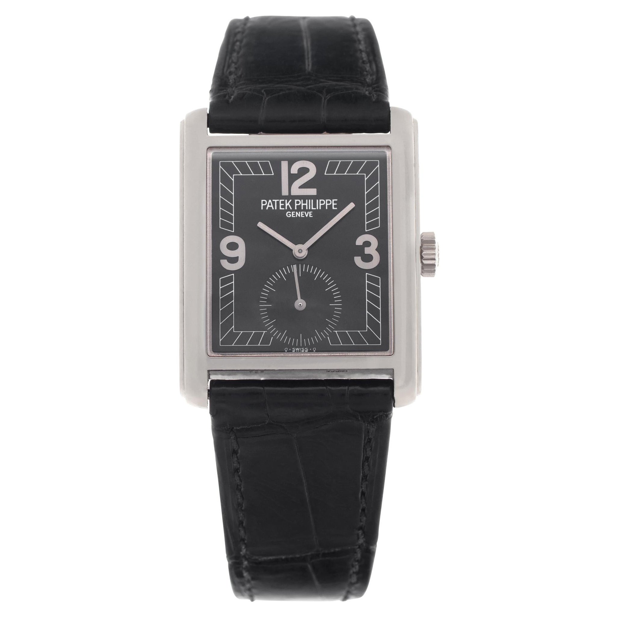 Patek Philippe Gondolo White Gold Manual Wristwatch with Subseconds Ref 5014