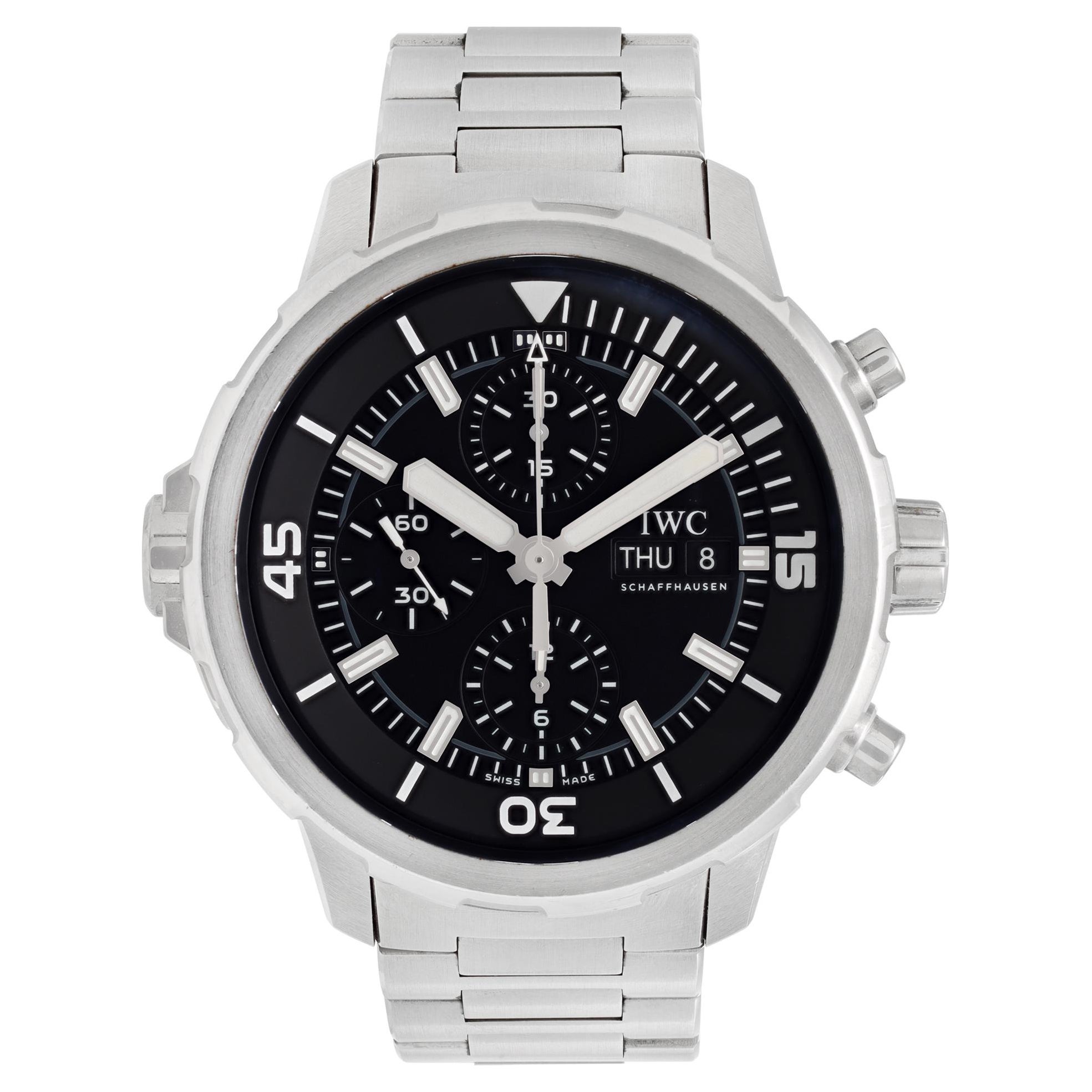 IWC Aquatimer Chronograph Steel Automatic Wristwatch w/ Black Dial Ref IW376804
