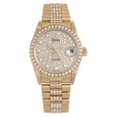 Rolex Midsize Datejust Yellow Gold Automatic Wristwatch Ref 68288