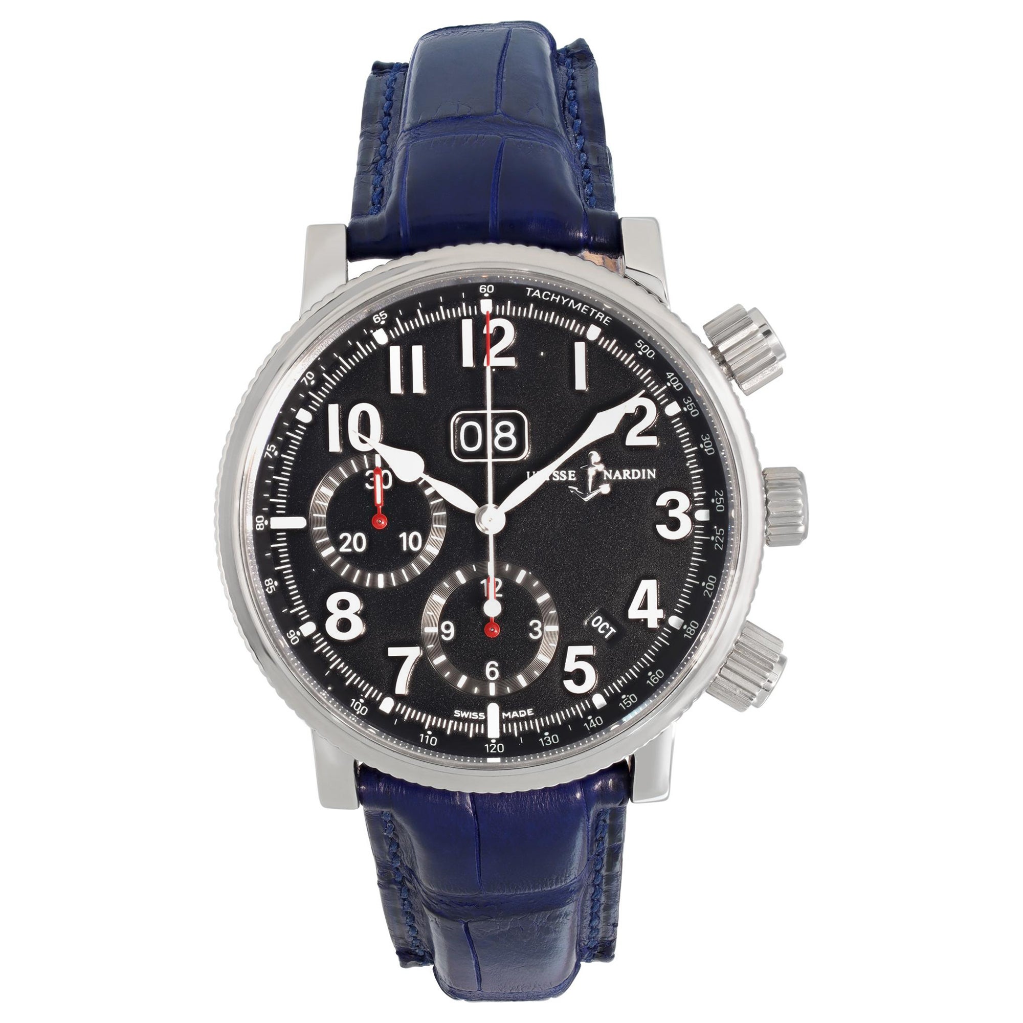 Ulysse Nardin Marine Annual Chrongraph Steel Automatic Wristwatch Ref 513-22/62