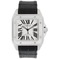 Cartier Santos 100 Orologio da polso automatico in Steele Ref W20073X8