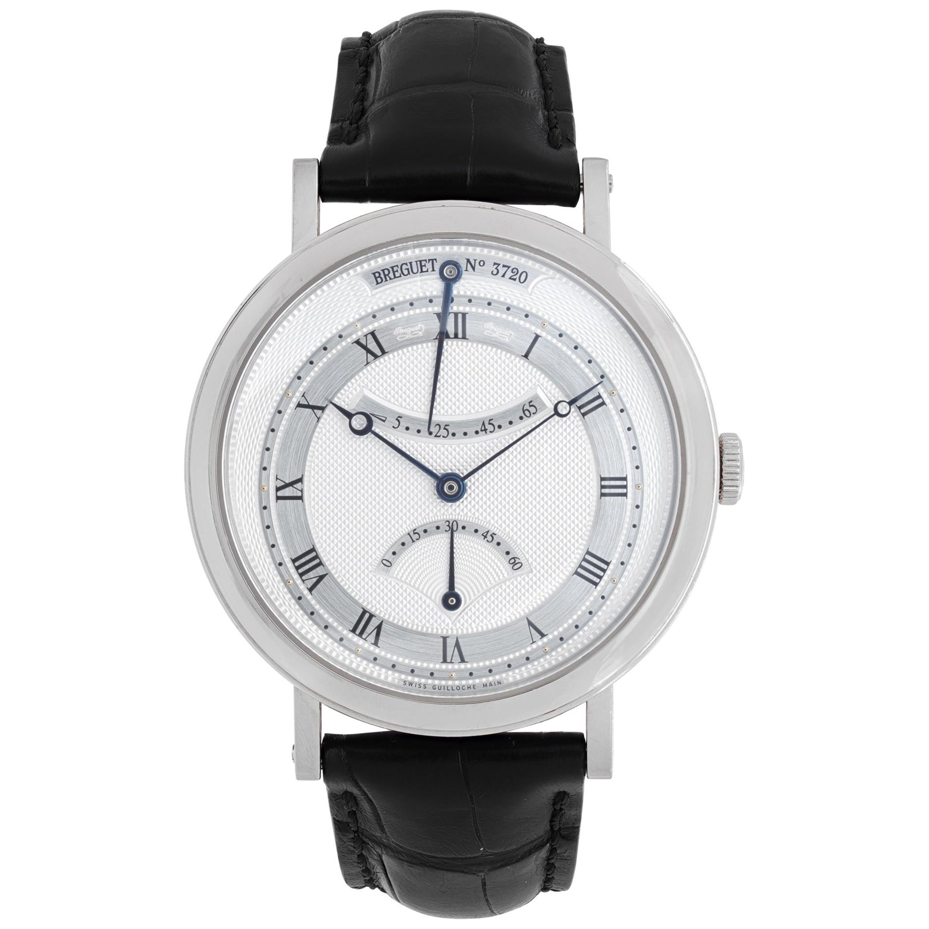 Breguet Montre-bracelet Classique Cadran guilloché et indicateur de réserve de marche Ref 5207
