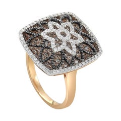 Gregg Ruth, bague fleur en or rose 18 carats et diamants
