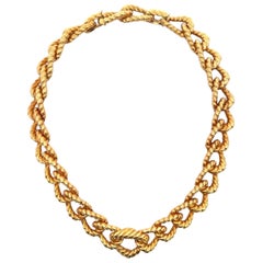 Collier de corde en or David Webb