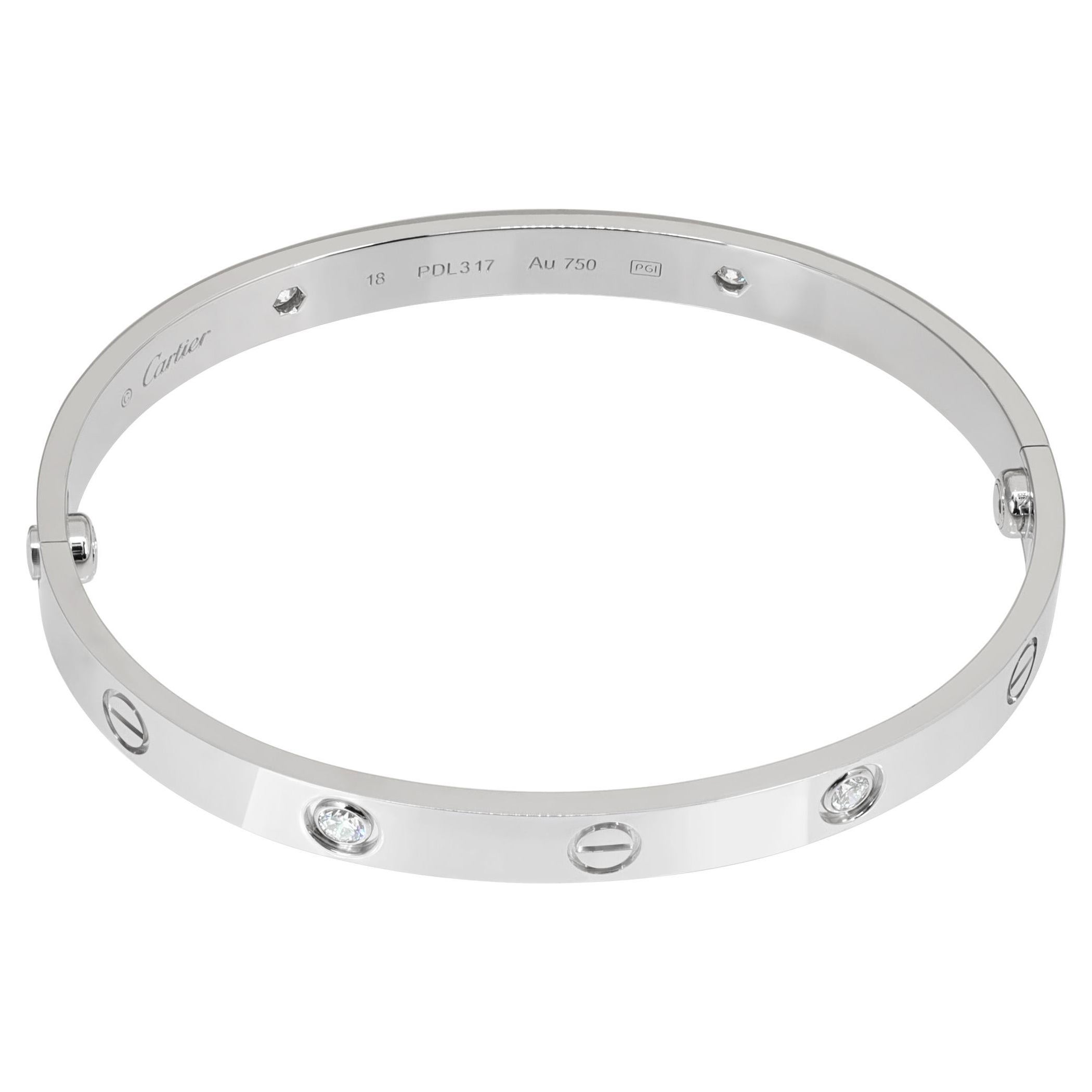 Cartier White Gold Diamond Love Bracelet