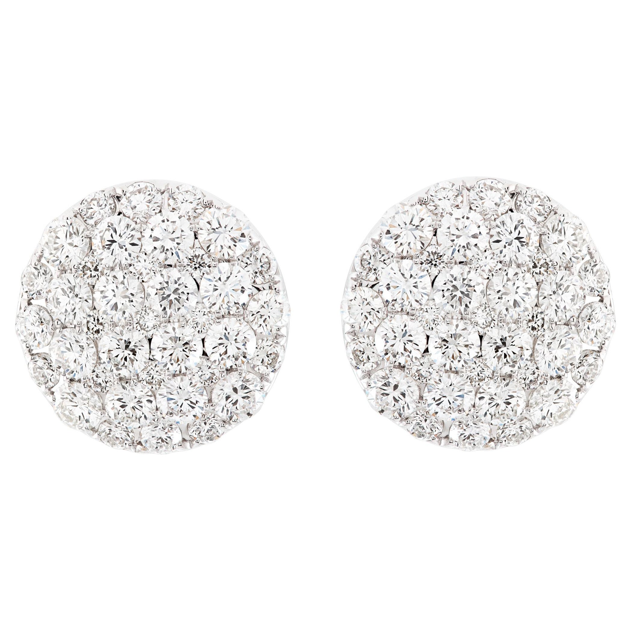 Pendientes de oro blanco con diamantes
