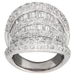 Waterfall Diamond White Gold Ring