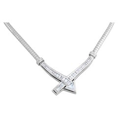 Collana Crisscross Diamond in oro bianco