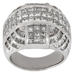Bold Dome Diamant Platin Ring