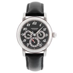MontBlanc Meisterstuck Dual Time GMT Full Calendar Automatic Wristwatch Ref 7018