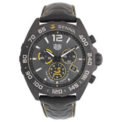 Montre-bracelet chronographe Senna Formula 1 édition spéciale DLC à quartz Tag Heuer