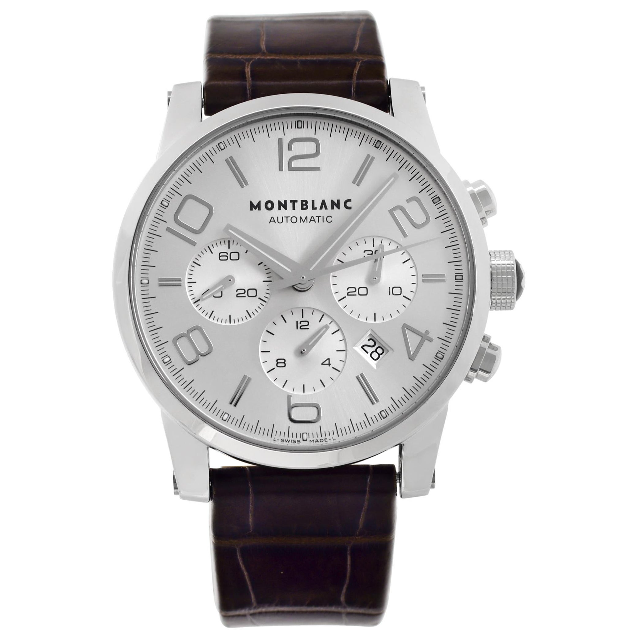 MontBlanc TimeWalker Chronograph Stainless Steel Automatic Wristwatch Ref 7069