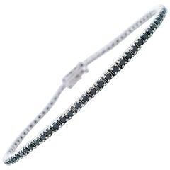 Alexander Beverly Hills 1.77ct Black Diamond Tennis Bracelet White Gold