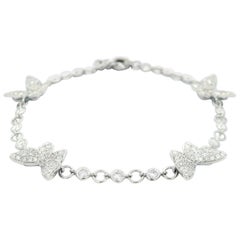 Alexander Beverly Hills Bracelet papillon en or blanc 18 carats et diamants 1,66 carat