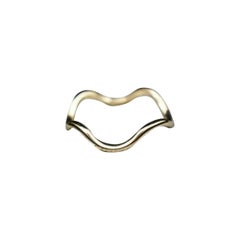 14k Solid Gold Plain Band Sea Breeze Ring Valentines Women Ring Minimalist Ring.