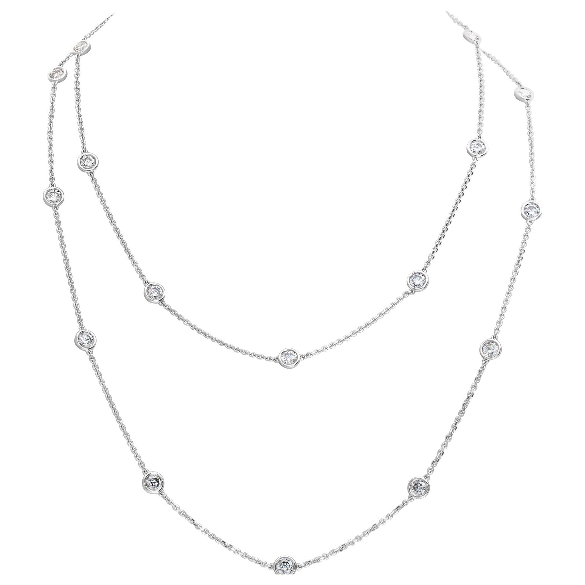Diamonds by the Yard White Gold Necklace