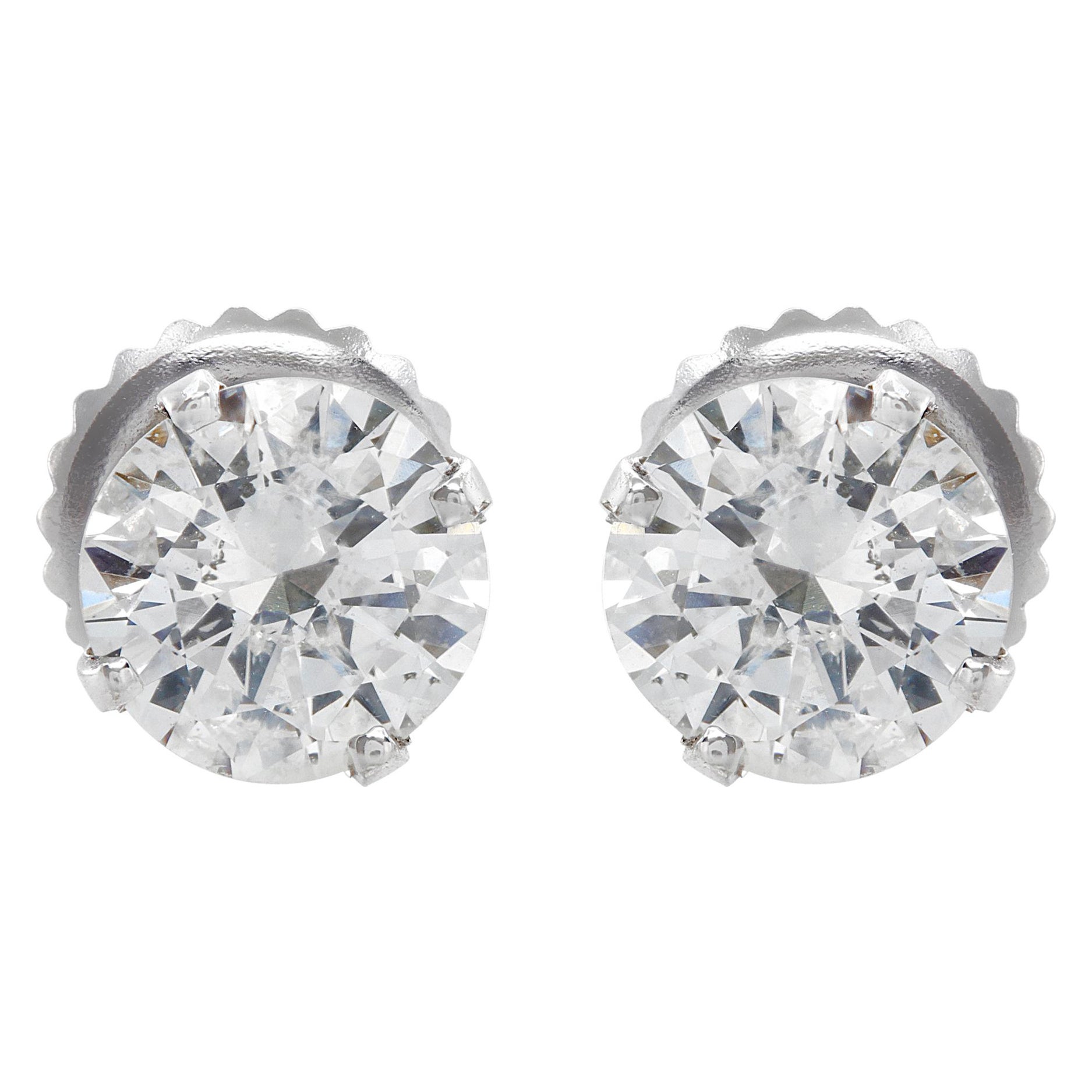 Pendientes de oro blanco con diamantes