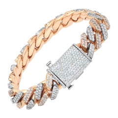 Pulsera Eliantte Diamond Cuban Link Oro Blanco y Rosa