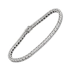 Diamond Line White Gold Bracelet