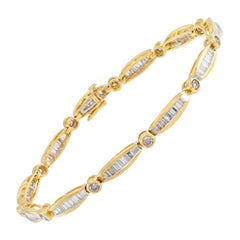 Bracelet en or jaune et diamants